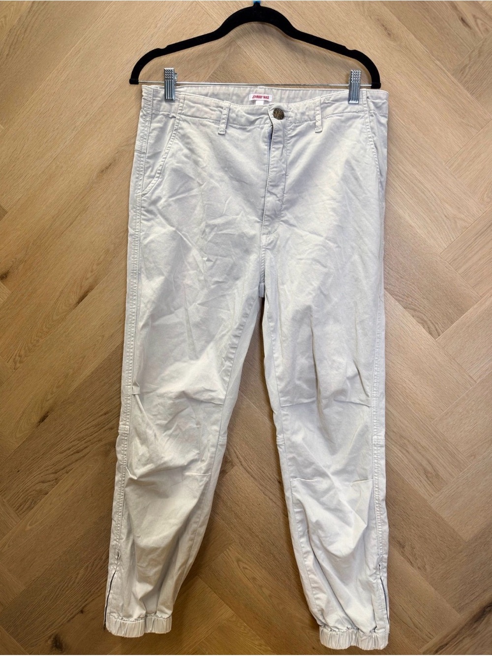 Johnny Was Cream Track Jogger Pants